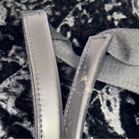 Victoria's Secret Bag Black Crushed Velvet Weekender Tote Purse Beach Book Bag - Picture 8 of 9